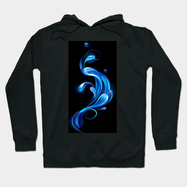 Drops of blue water Hoodie by Blackmoon9